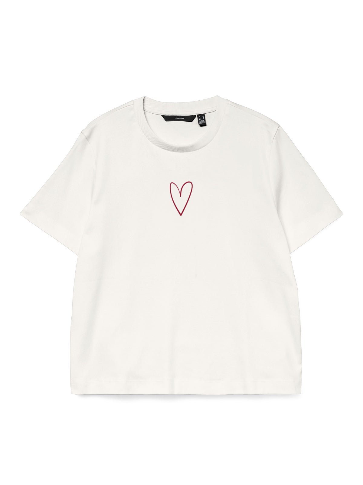 Vero Moda White Heart Top - Glebe Fashion
