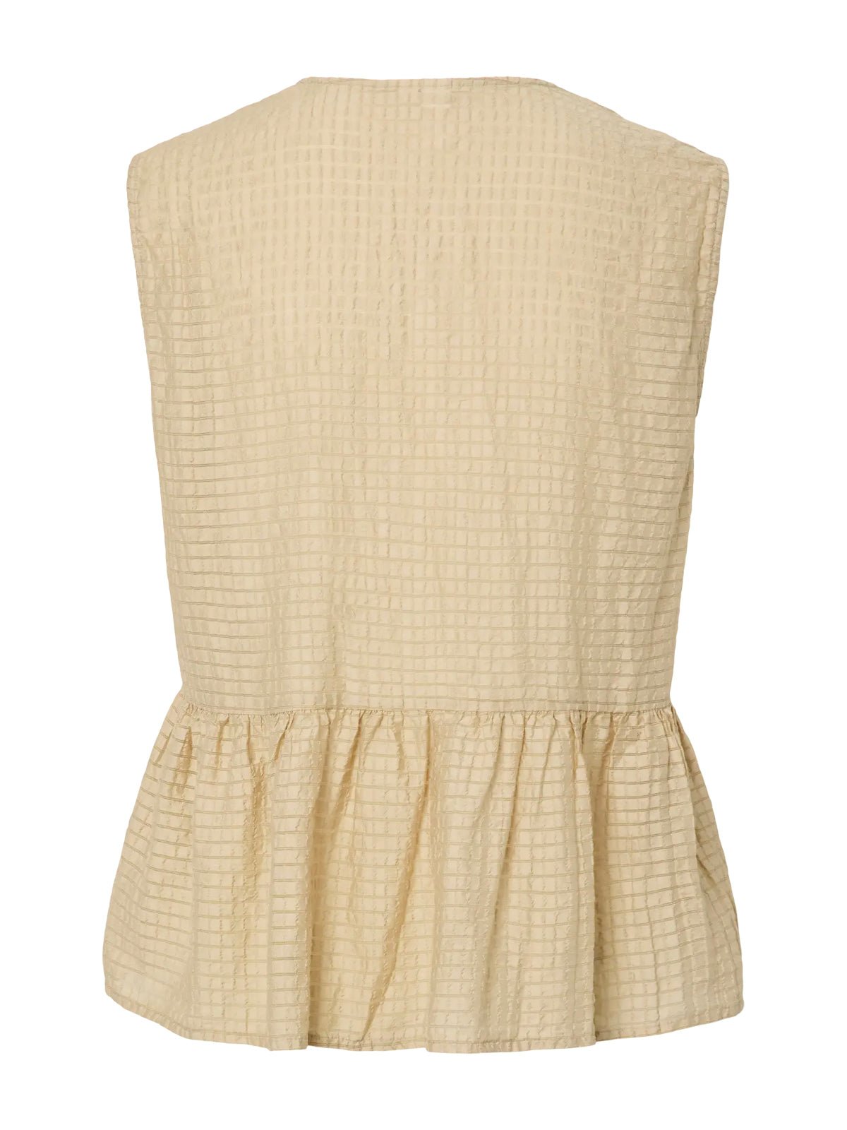 YAS Chira Sleeveless Top Safari Yellow - Glebe Fashion