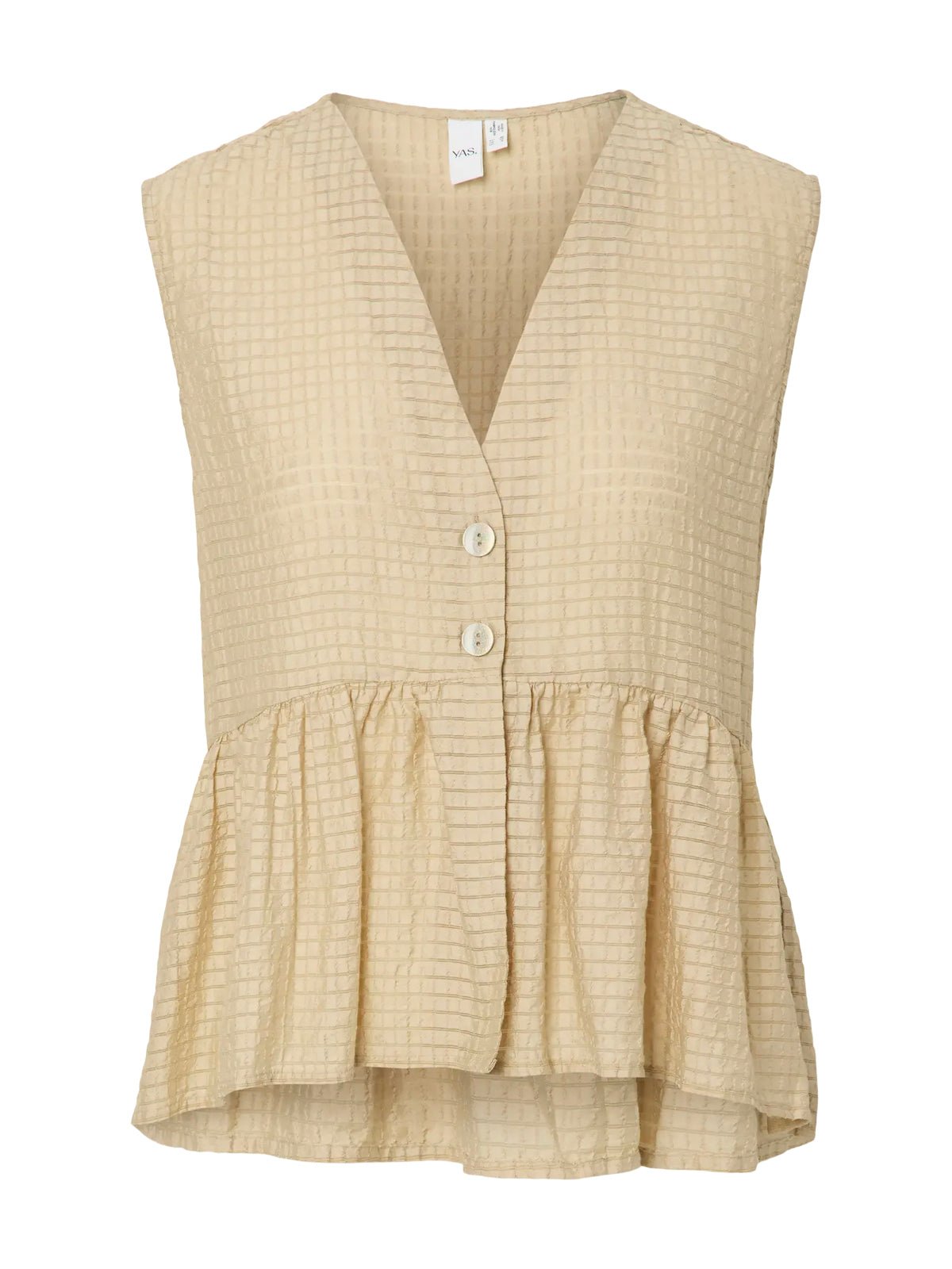 YAS Chira Sleeveless Top Safari Yellow - Glebe Fashion
