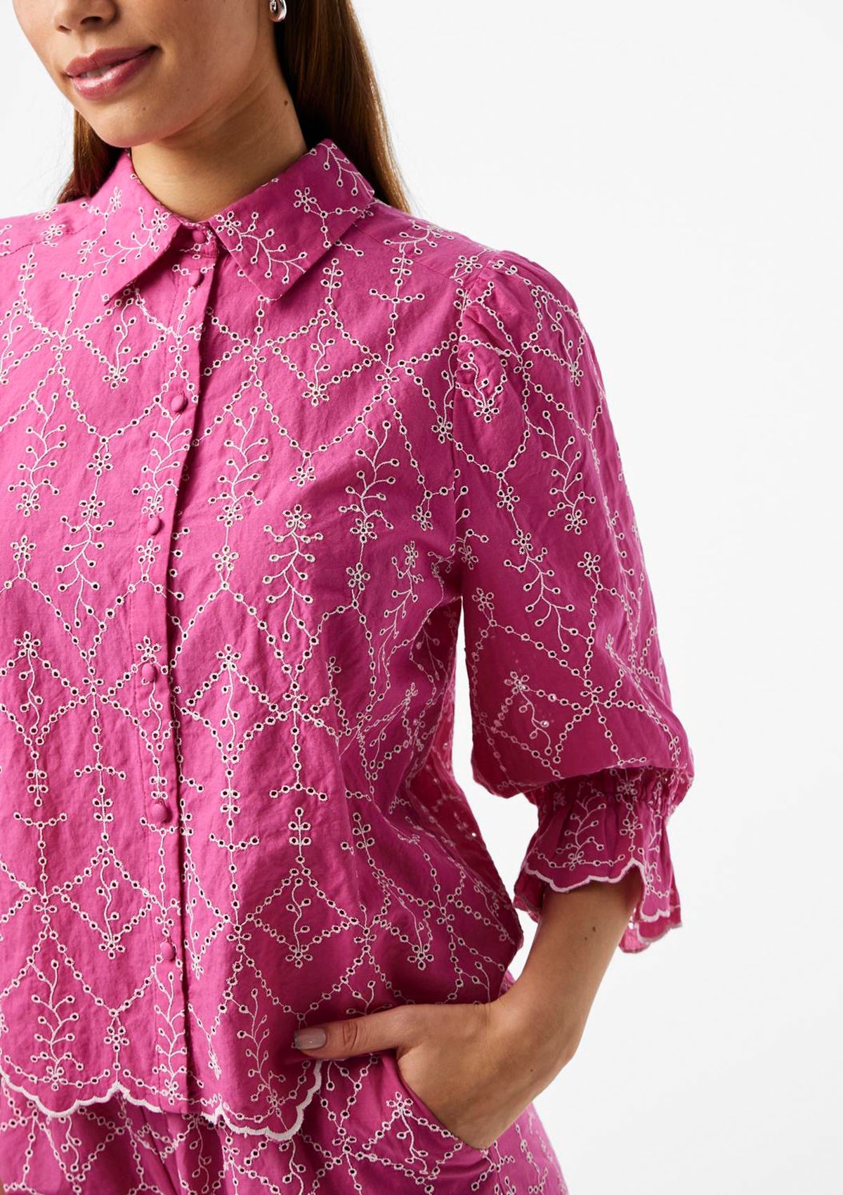 YAS Malura Raspberry Shirt - Glebe Fashion