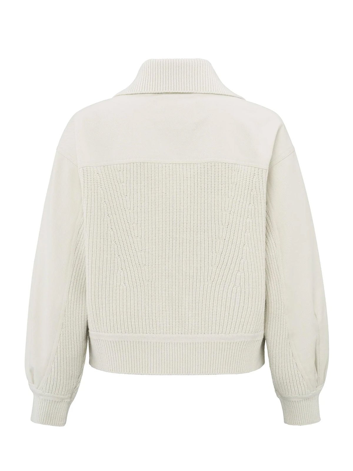 Yaya Cardigan With Textured Details Off White - Glebe Fashion