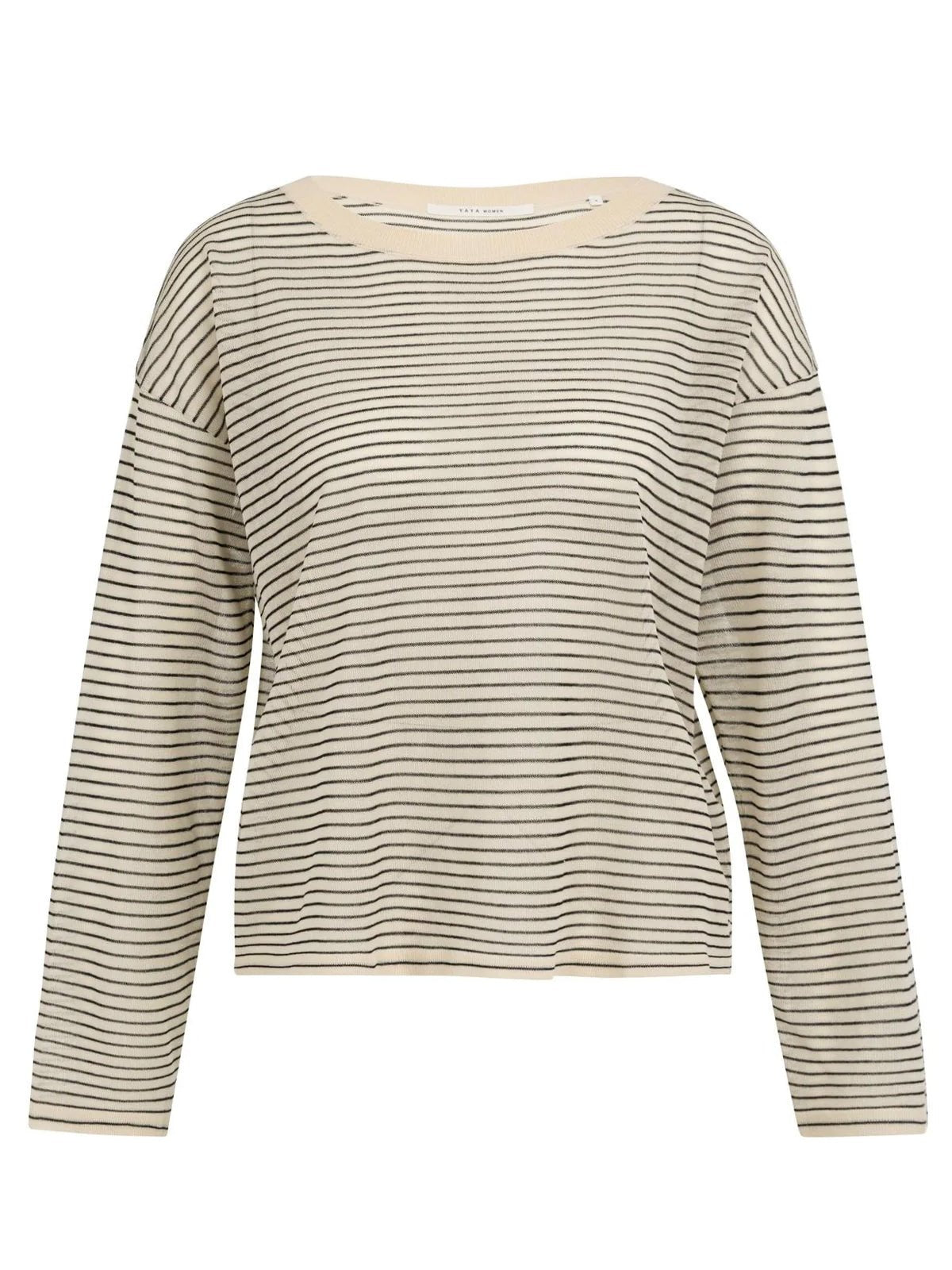 YAYA Fine Knit Stripe Sweater - Glebe Fashion