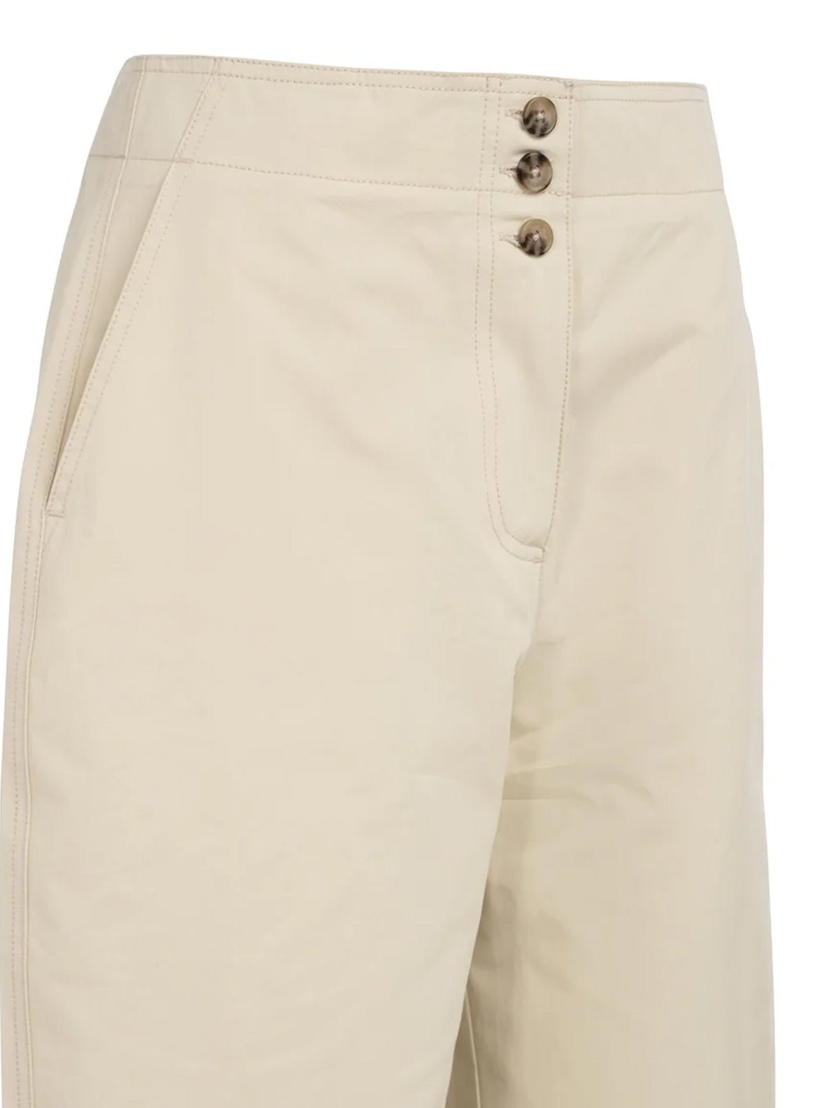 YAYA High Waist Barrel Trousers Warm Sand - Glebe Fashion