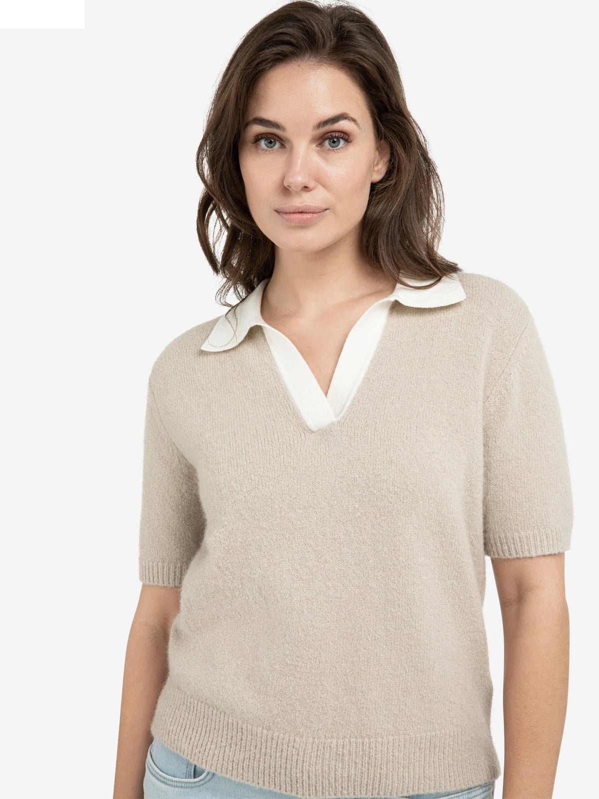 YAYA Knitted Short Sleeve Sweater - Glebe Fashion