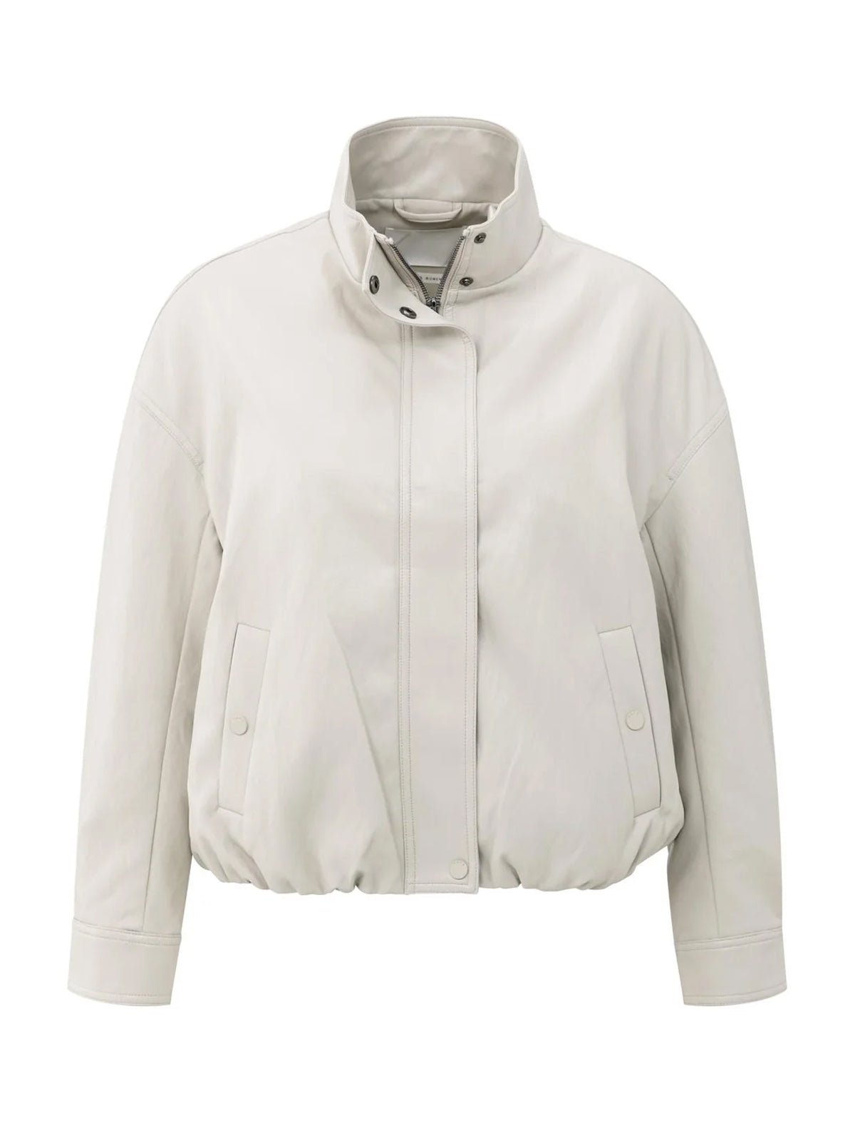 YAYA Short Faux Leather Jacket Chalk White - Glebe Fashion