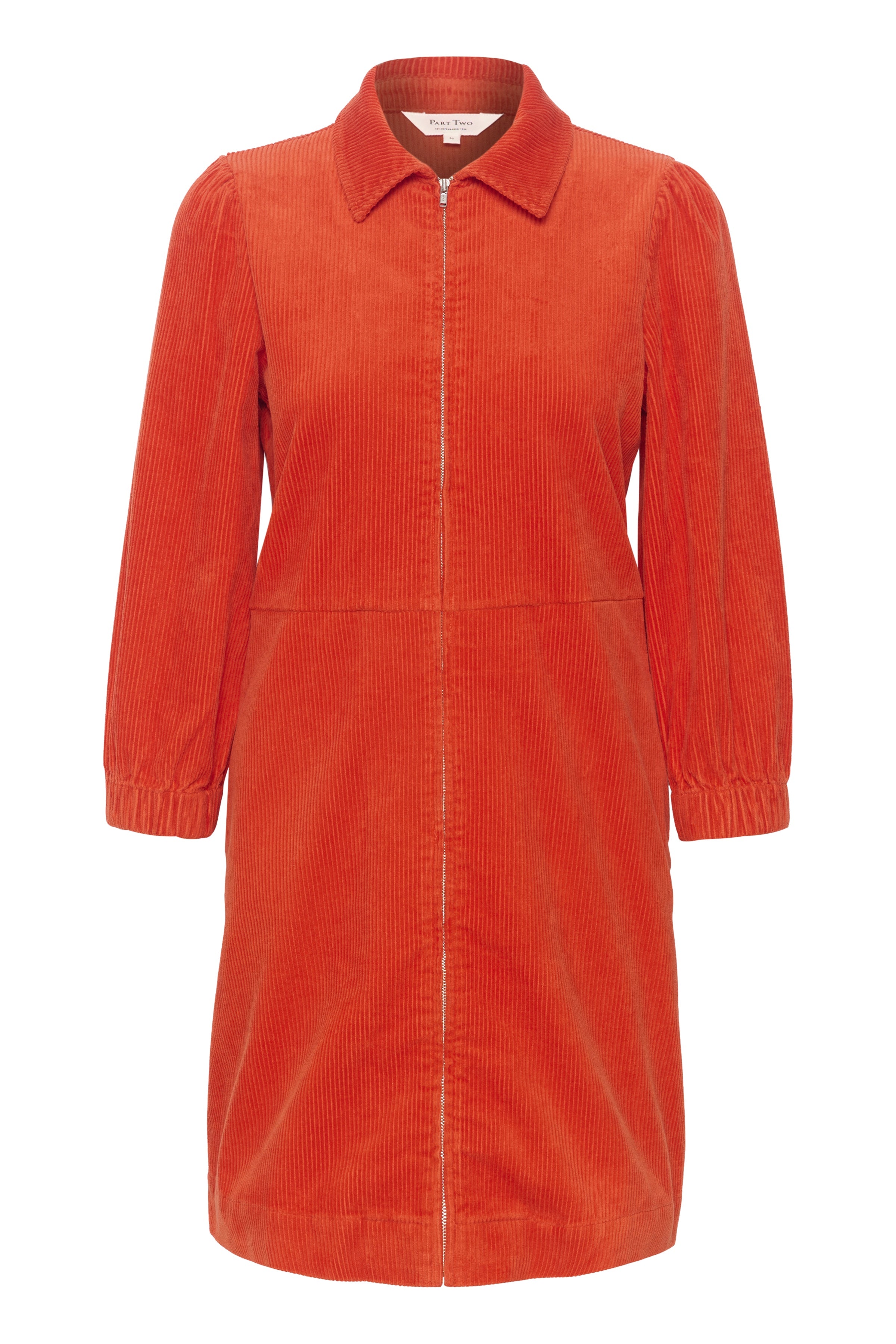 Part Two Eyvor Cord Dress Spicy Orange