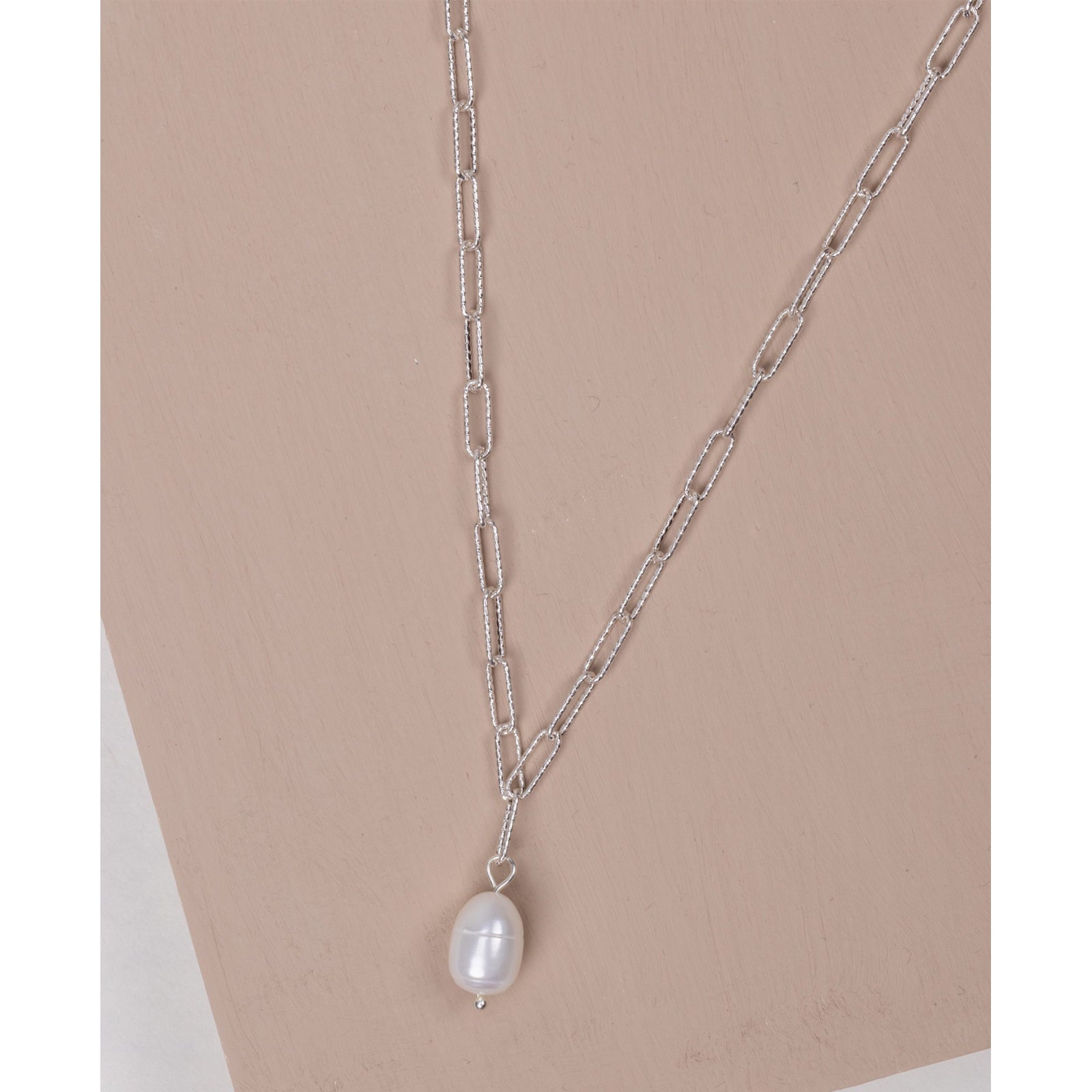 Olia Haliday Silver Pearl Necklace