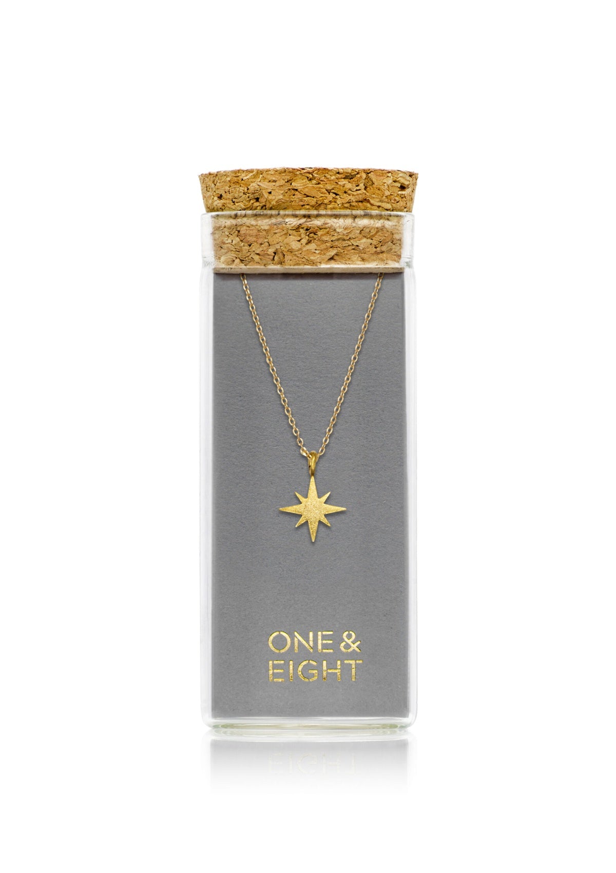 One & Eight Star Gold Plated Necklace