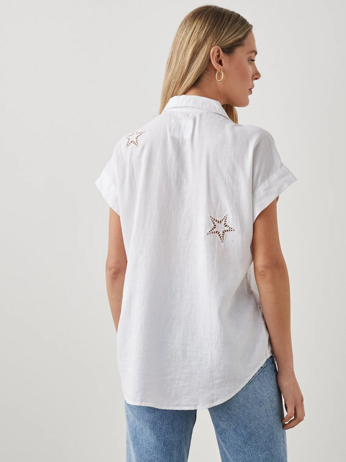 Rails Jamie White Eyelet Star Shirt