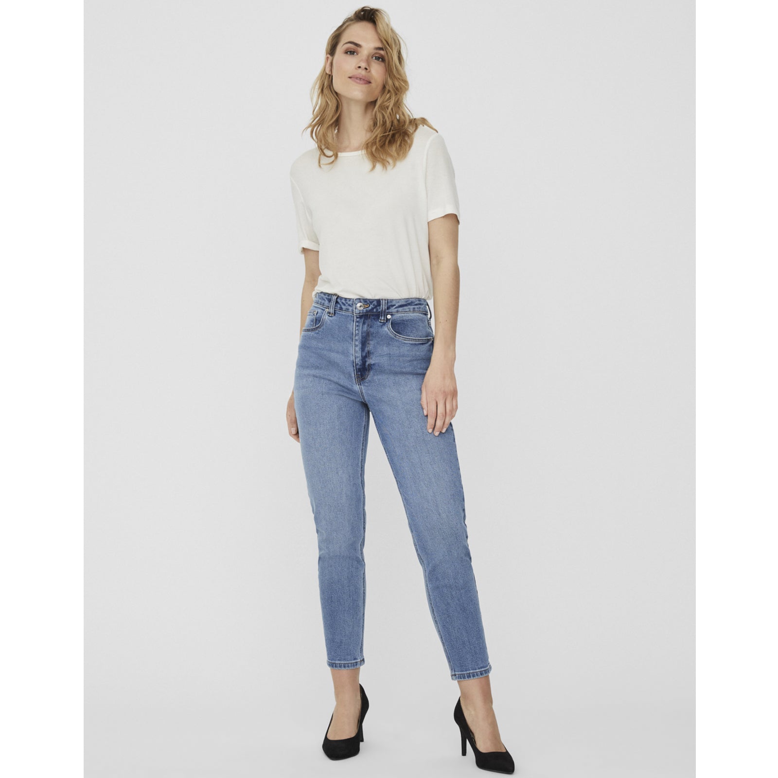 Vero moda high waist ankle grazer hot sale mom jean