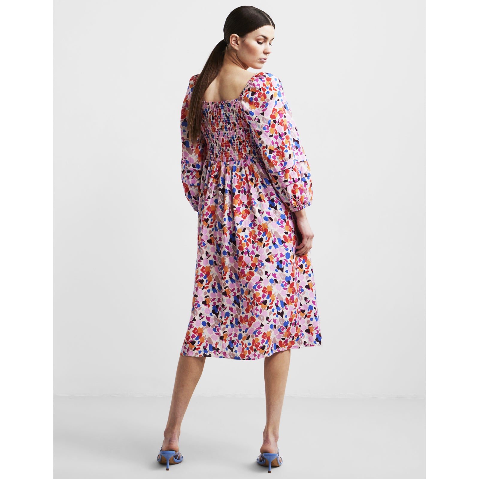 Yas floral hot sale midi dress