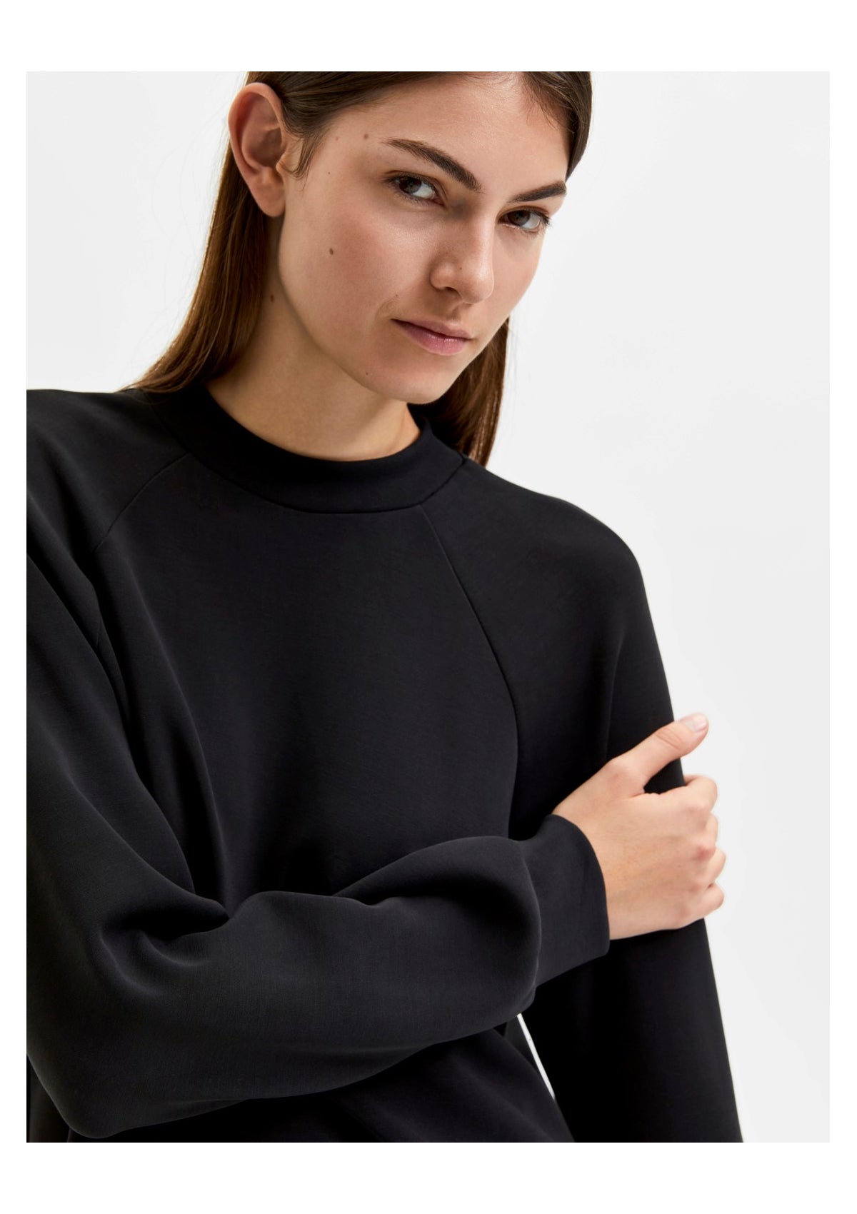 Selected Femme High Neck Sweater Black