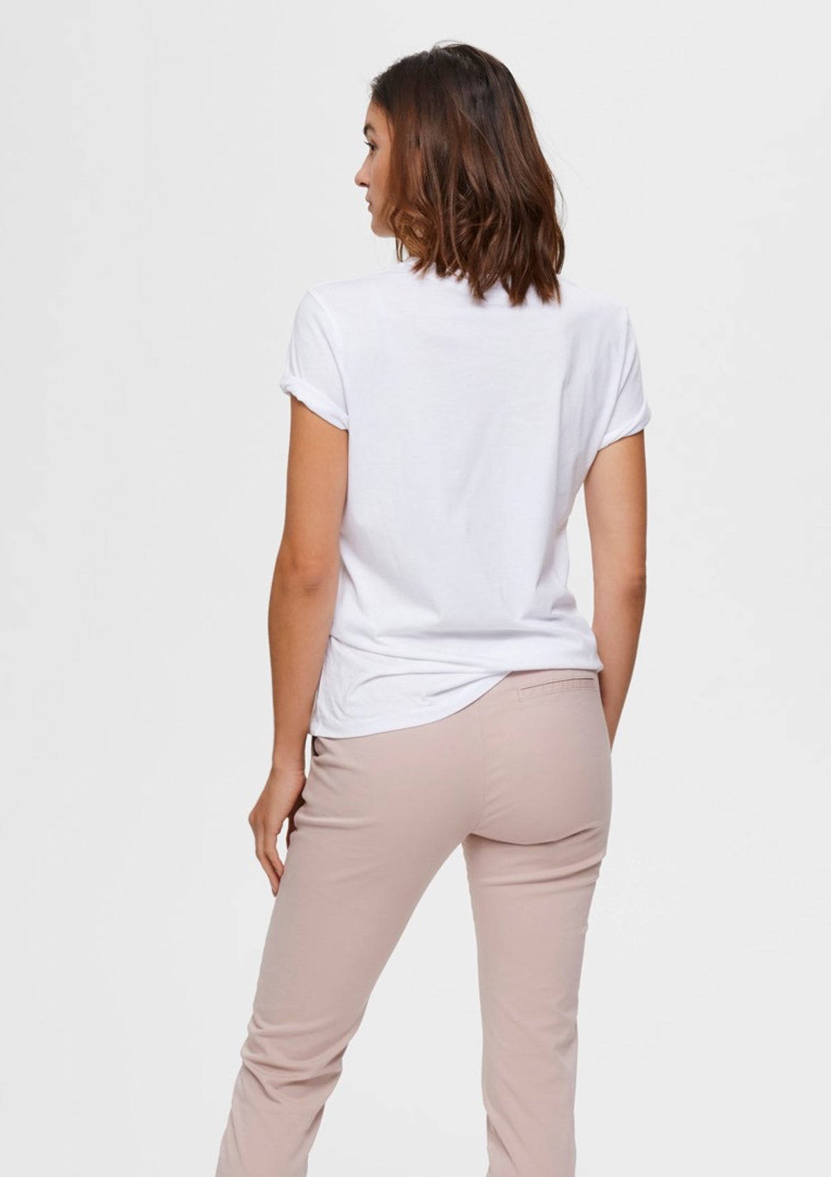 Selected Femme White Round Neck T-Shirt